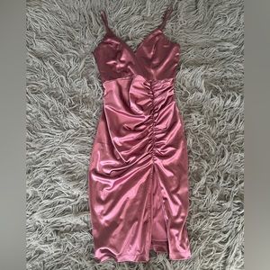 Metallic Pink Sleeveless Drees